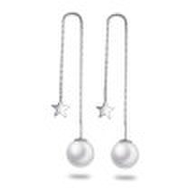 Shdede - Simulated pearl long drop earrings for women star dangle earring valentines day gift vintage fashion jewelry whety070
