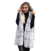 Women Girl Winter Fluffy Faux Fur Sleeveless Jacket Warm Outerwear Coats Fashion