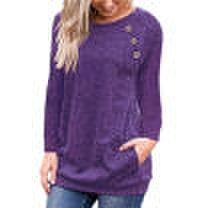 Womens Long Sleeve Pullover Hoodie Casual Pocket T-Shirt Sweatshirt Tops Blouse