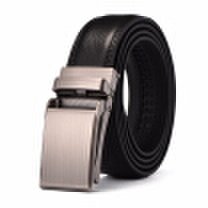 XHtang Fashion Mens Belt Automatic Buckle Belt Genuine Leather Waistband Jeans Gift