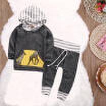 2pcs Newborn Toddler Infant Baby Boy Girl Clothes T-shirt TopsPants Outfits Set