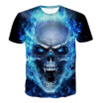 3D Moon wolf wolves T-shirts high elastic T-shirt print fitness tops O-neck fashion size 3XL short sleeve T-shirts