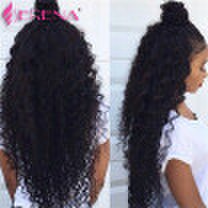 7A Virgin Brazilian Curly Hair with Frontal 4 Bundles with Frontal Closure 13x4 Ear to Ear Lace Frontal Closure with Bundles