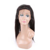 Amazing Star Brazilian Virgin Hair Straight Human Hair 360 Lace Front Wig with Baby Hair Natural Color