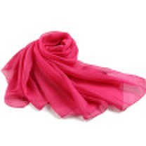 Antarctica Nanjiren scarf chiffon female spring&autumn scarf large solid color sunscreen shawl Korean wild long towel rose red