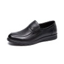 Aokang Aokang the first layer of leather feet round feet comfortable wear-resistant business casual shoes 165011285 black 41 yards