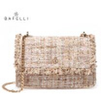 BAFELLI wool sequined bag multicolor hasp bolsos mujer simple panelled chains crossbody bag black women messenger bags