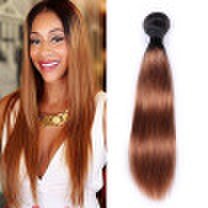 Brazilian Straight Human Hair Ombre Color T1B-30 Straight Ombre Hair Weave 4Bundles 400g