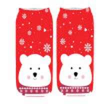 Christmas Funny Socks Women 3D Cartoon Funny Christmas Crazy Cute Amazing Novelty Print Ankle Socks