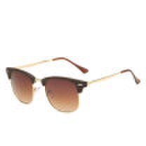 Classic Half Metal Sunglasses Men Women Brand Designer square Glasses Mirror Unisex Sun Glasses Fashion Gafas Oculos De Sol UV400