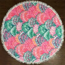 Kangfeng - Cntomlv pineapple large round microfiber beach towel circle tassels watermelon hamburger cotton bath mat serviette de plage