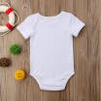 Cotton Newborn Infant Baby Boy Girl Romper Bodysuit Summer Shirt Clothes Outfits