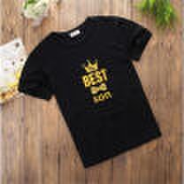 Dad&Son T-Shirt Daddy Baby Kid KING BEST Matching Shirts Family Clothes Tops