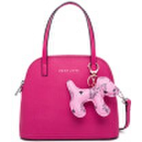DEER LOVE lady handbag simple leather new wild shell shell Messenger bag LE11698 rose red with ornaments