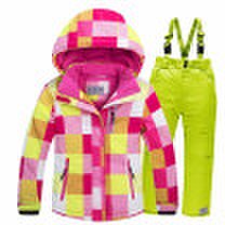 degrees 2018 Children Ski Suit Set Thick Waterproof Teenage Girl Boy Cold-proof Outdoor Clothes Windproof Winter Suits Kids
