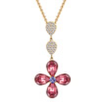 GIFT OF LOVE four-leaf clover Pendant Necklace Made with Swarovski Crystals by Italy Designer