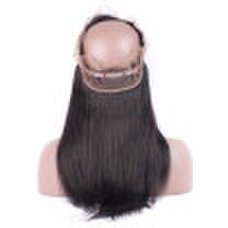 HCDIVA pre plucked 360 lace frontal closure with baby hair brazilian straight human hair natural hairline 2242 