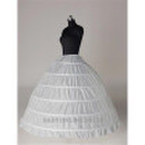 High Quality 2018 New Fashion 6 Hoops Wedding Petticoat White Crinoline Underskirt for Wedding Dress Bridal Gowns