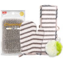 Jingdong Supermarket Xi Yi Ou CEO bath four sets of linen rubbing towels&bathing bath bath cotton bath ball 4 sets