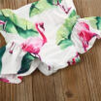 Kid Baby Girls Flamingo Tankini Swimwear Swimsuit Bikini Bathing Suit Beachwear