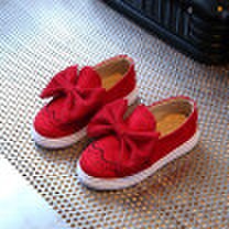 Tosjc - Kids girls spring shoes with bow fashion sneaker children baby girl casual sport shoes princess cute shoes in stock