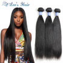 Lees Hair Peruvian Straight Virgin Human Hair 8A Grade 3 Bunldes Human Hair Extensions 8-26inch Straight Nature Color