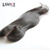 Landot - Malaysian straight virgin hair lace closure size 4x4inch freemiddle3 part malaysian remy human hair swiss closures natural color