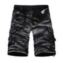 Men Jeans Shorts Casual Training Cotton Breathable Multi Pocket Camouflage Cargo Pants for Men