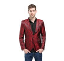 New mens fashion palace style dark lines design Slim casual long sleeve suit jacket