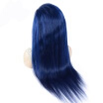 Osolovely 1b T Dark Blue Full Lace Human Hair Wigs Straight ombre Brazilian Virign Hair Lace Wigs Pre Plucked Full Lace Wig