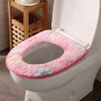 Ou Runzhe toilet pad upgrade version of the coral velvet made four fitted toilet pad color flower