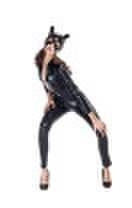 Patent leather suit cat girl neutral motorcycle suit Halloween party suit sexy suit