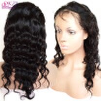 QDKZJ Loose Wave Lace Wig Virgin Brazilian Human Hair Loose Wave Glueless Lace Frontal Wigs For Black Women With Shipping Free