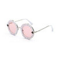 SHAUNA Trending Little Bee Decoration Candy Color Women Round Sunglasses Fashion Men Glasses UV400