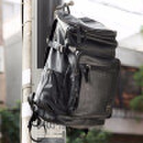 UIYI Brand 2018 Mens Backpack PU Black Belt Bag Men 14 Laptop Casual Shoulder Most popular teenager Male Soft leather Bag