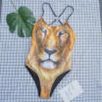 UK Womens Swimming Leopard Print Swimsuit One-piece Bikini Monokini Swimwear Sun