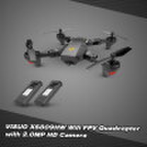 Goolrc - Visuo xs809hw wifi fpv 20mp 120° fov wide angle foldable selfie drone height hold rc quadcopter g-sensor rtf extra battery