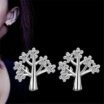 Shdede - Women accessories fashion jewelry stud earrings silver color cubic zirconia brithday gift j16