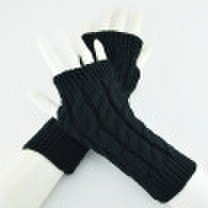 Sisjuly - Women gloves stylish hand warmer winter gloves women arm crochet knitting faux wool mitten warm fingerless glovesgants femme