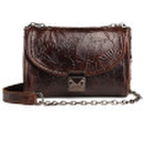Women Leather Embossed Floral Vintage Small Crossbody Shoulder Bag Sling Pack Cell Phone Coin Purse
