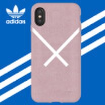 Adidas adidas iPhoneX phone shell imitation velvet cashmere feel good Apple 10 male silicone all-inclusive women&39s slip-resistant protective sleeve pink