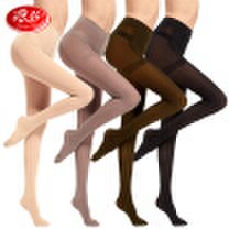 Langsha stockings female spring&autumn through velvet pantyhose high elastic legs sexy bottom socks four pairs of skin care coffee of the two