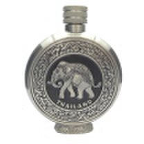 Oriental Pewter Pewter Hip Flask & Funnel Set -WF6- Hand Carved Beautiful Embossed Pure Tin 97 Lead-Free Pewter Handmade