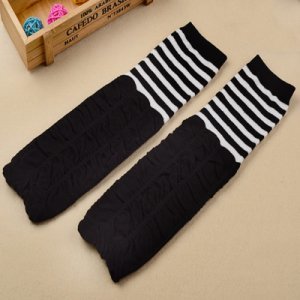 1-pair Stripes Polka Dots Leg Warmers for Baby Girl