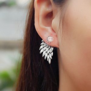 1-pair Stylish Wings Design Earrings for Women