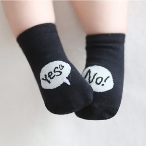 2-pack Baby Boy / Girl Letter Print Antiskid Socks Set
