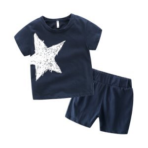 2-piece Toddler Boy Stars Top and Trouser Set