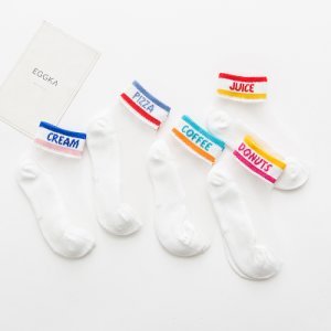 5-pack Trendy Letter Design Socks Set for Kid