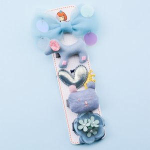 5-piece Cute Sweet Flower Bowknot and Animal Pattern Hairpin Set