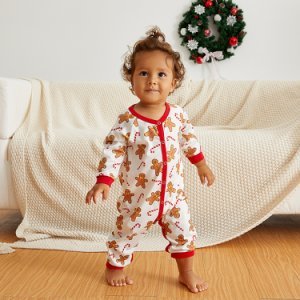 Baby Boy / Girl Cute Doll Print Long-sleeve Jumpsuit